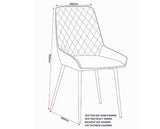 AVERY DINING CHAIR (X2 PER BOX) - EMERALD GREEN VELVET