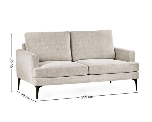 Carrera 2 Seater Sofa Oyster Cream