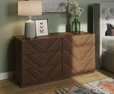 Catania 3+3 Drawer Chest Royal Walnut