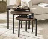 Lortte Teadrop Nesting Side Table Walnut