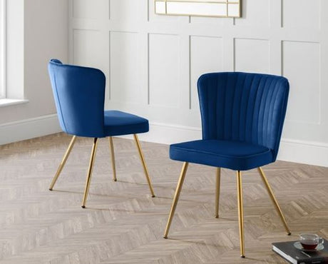 SET OF 2 CANNES DINING CHAIRS - BLUE