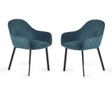 Set of 2 Lima Dining Chairs Teal