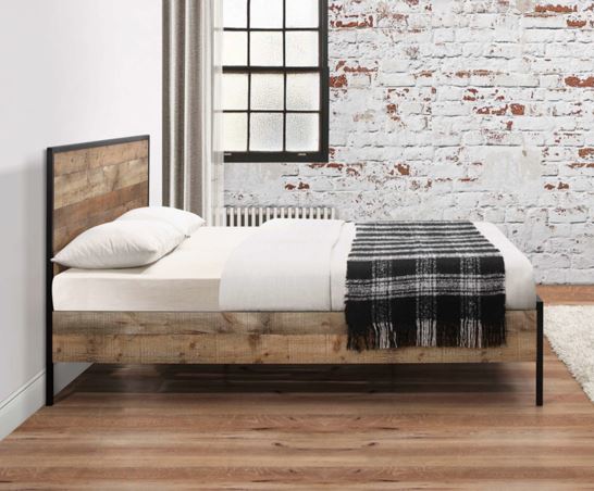 Urban King Bed - Black & Oak