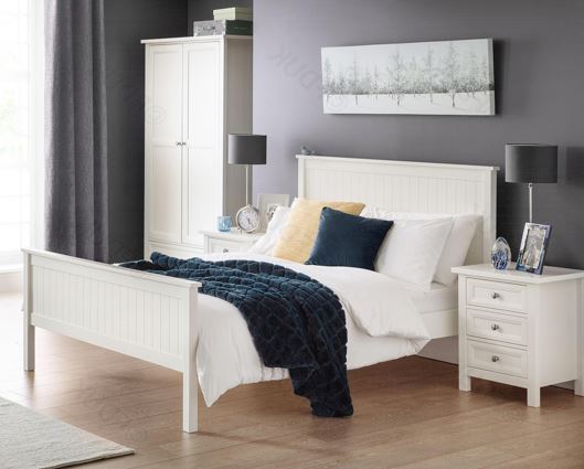 Maine King Bed - Surf White