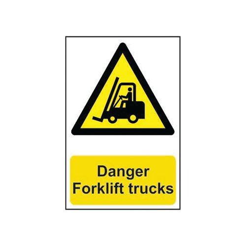 Spectrum Safety Sign Danger Forklift Trucks PVC 200x300mm 954