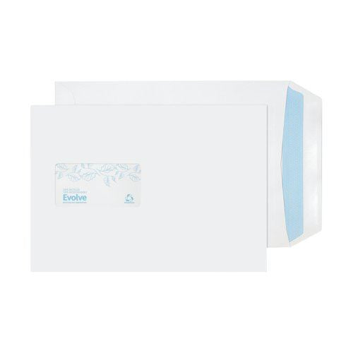 Evolve Recycled C5 Envelopes Window Self Seal 100gsm White (Pack of 500) RD7084