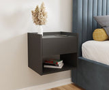 Harmony Wall Mounted Pair Of Bedside Tables Anthracite