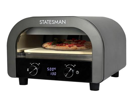 Statesman Electric Pizza Oven, 13 Inch, Grey