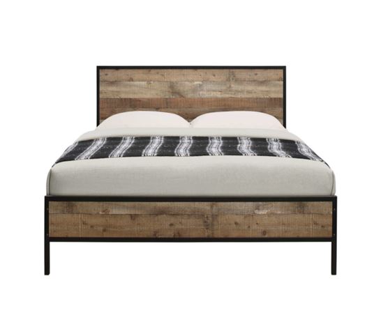 Urban Small Double Bed - Black & Oak