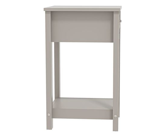 Clovelly 1 Drawer Bedside Table Light Grey