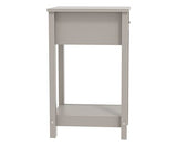 Clovelly 1 Drawer Bedside Table Light Grey