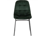 AVERY & LUKAS EXTENDING DINING SET (X4 CHAIRS) - CONCRETE/EMERALD GREEN VELVET