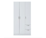 Essentials 3 Door Double Wardrobe White