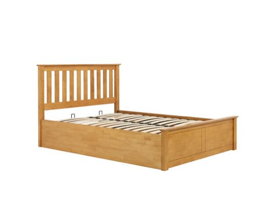 Phoenix King Ottoman Bed - Oak