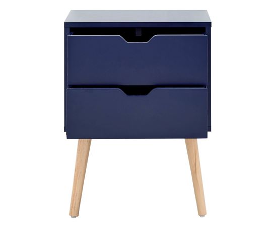 Nyborg Pair Of 2 Drawer Bedsides Nightshadow Blue