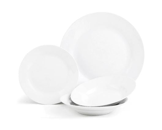 12pc Day to Day White Dinner Set