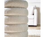 Hailey Ivory Boucle Upholstered 40cm Storage Stool