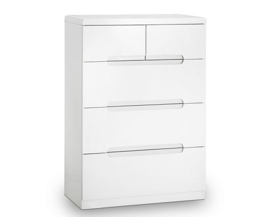 MANHATTAN 3+2 DRAWER CHEST - WHITE