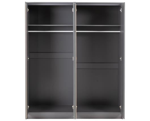 MALVERN 4 DOOR WARDROBE - GREY