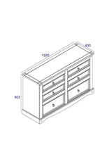 Corona Premium 3+3 Drawer Wide Chest