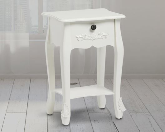 Antoinette 1 Drawer Night Stand White