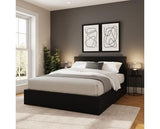 Serena Double Side Lift Ottoman Bed - Black