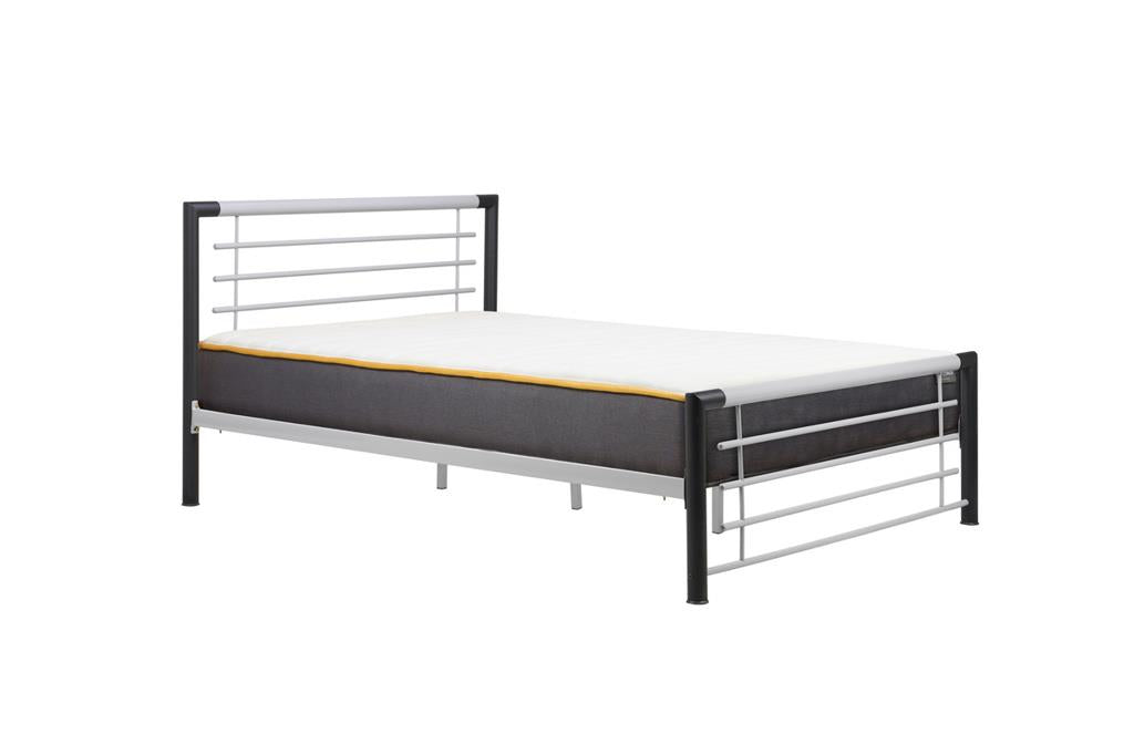 Faro Double Bed - Black & Silver