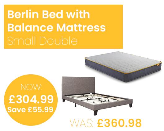 Berlin Bed with SleepSoul Balance Mattress - Small Double