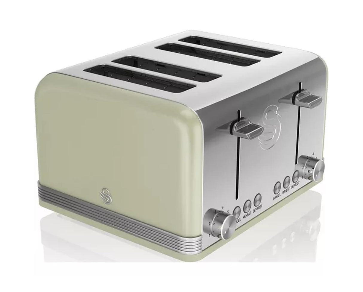 4 Slice Retro Green Toaster