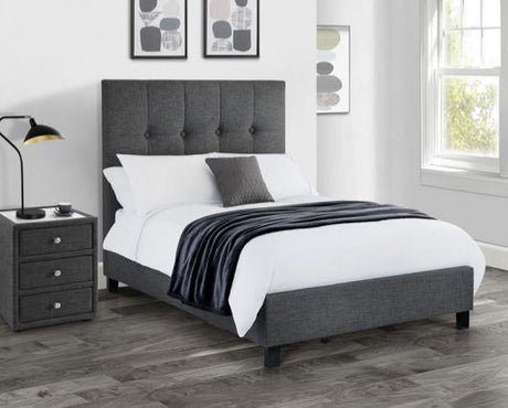 SORRENTO 3 DRAWER BEDSIDE SLATE LINEN