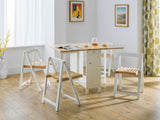 SAVOY DINING SET - WHITE/NATURAL