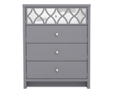 Arianna 4 Drawer Chest With 1 Mirror Cool Grey