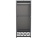 Arianna 2 Door 1 Drawer Wardrobe Cool Grey