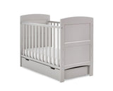 Grace Mini Cot Bed & Under Drawer - Warm Grey