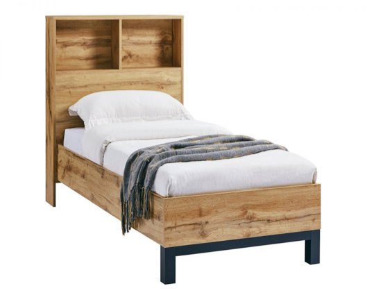 Bali Bookcase Headboard Bed 90cm