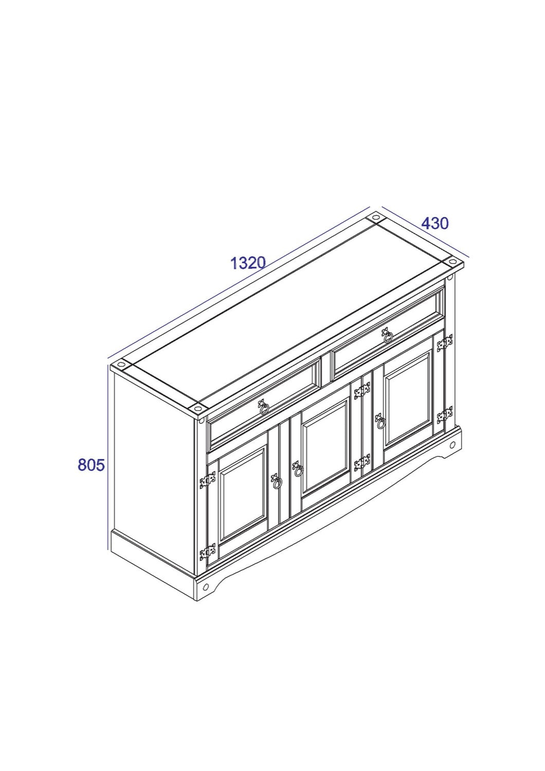 Corona Premium Medium Sideboard