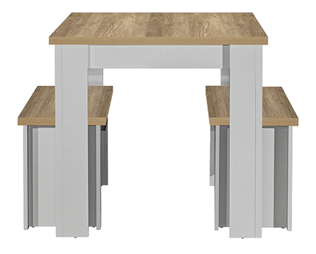 Highgate Grey Dining Table & Bench Set