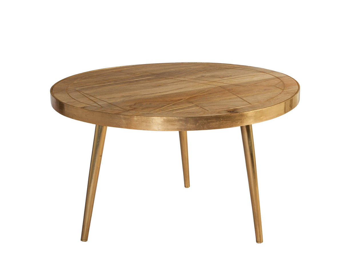 Light Gold Round Coffee Table