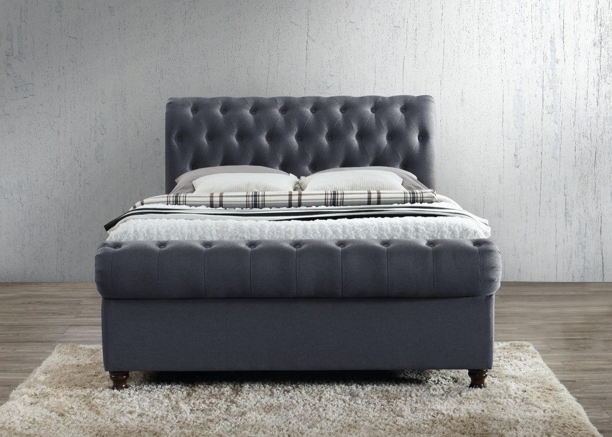 Castello Double Side Ottoman Bed - Charcoal