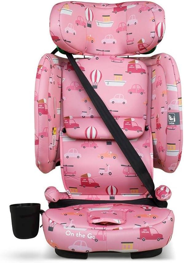 On the Go i-size Travel Car Seat - Itchy Feet Rosy