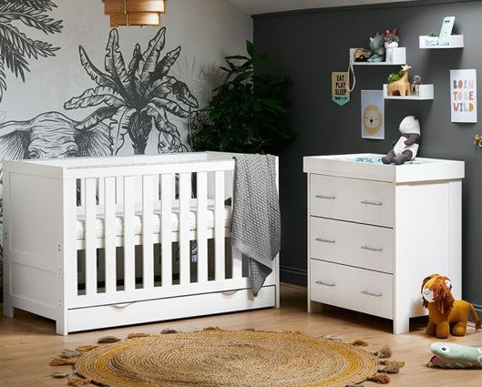 Nika 2 Piece Room Set & Underdrawer - White Wash