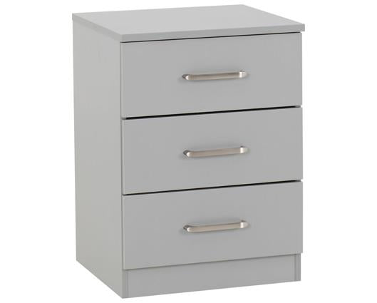 DAKOTA 3 DOOR WARDROBE BEDROOM SET - LIGHT GREY