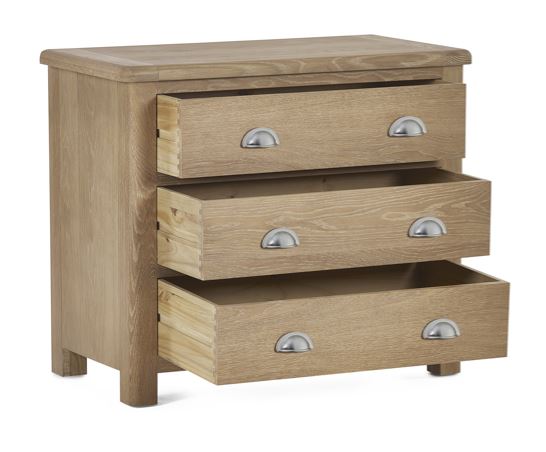 Memphis Limed Oak 3 Drawer Chest