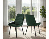 AVERY DINING CHAIR (X2 PER BOX) - EMERALD GREEN VELVET