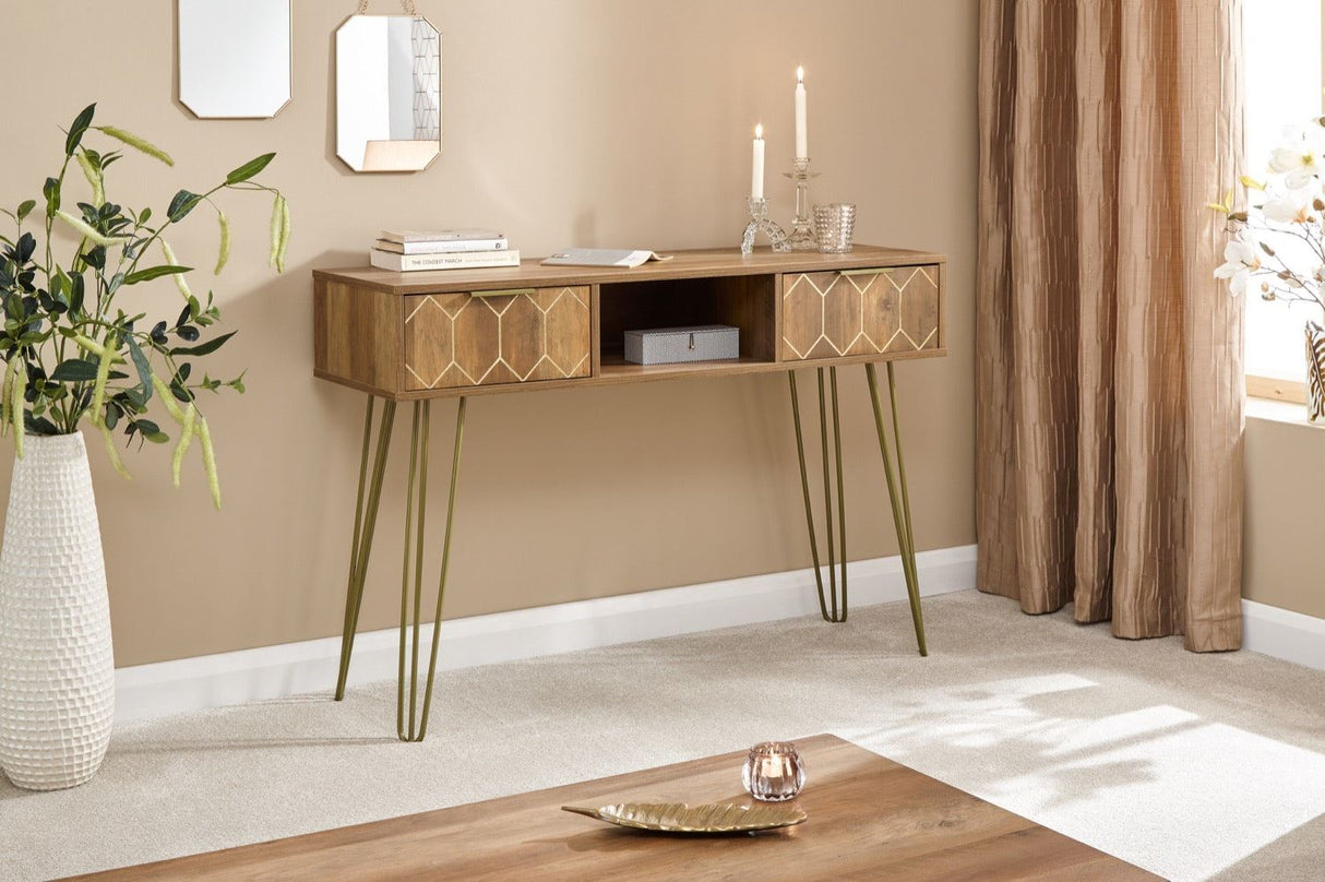 Orleans 2 drawer console desk mango