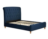 Brompton Small Double Bed - Navy Blue