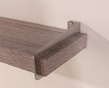 Keer 80cm chunky shelf with slide on brackets - grey oak effect