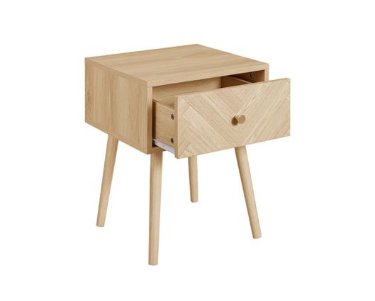 Herringford 1 Drawer Bedside Oak
