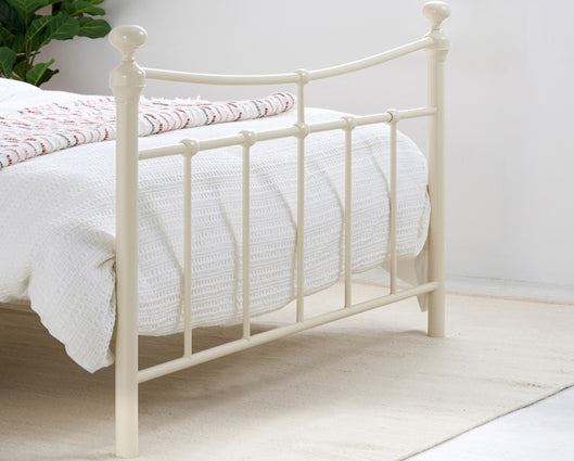 Emily Metal Bed Cream - Single