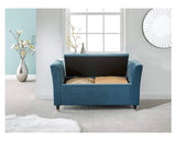 Genoa window seat teal fabric